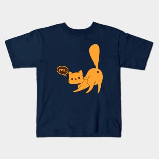 Cat Says Yes Kids T-Shirt